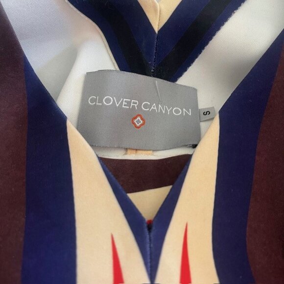 Clover Canyon Women's Aztec Pattern Stripe Crop Top, Size Small - Picture 4 of 4